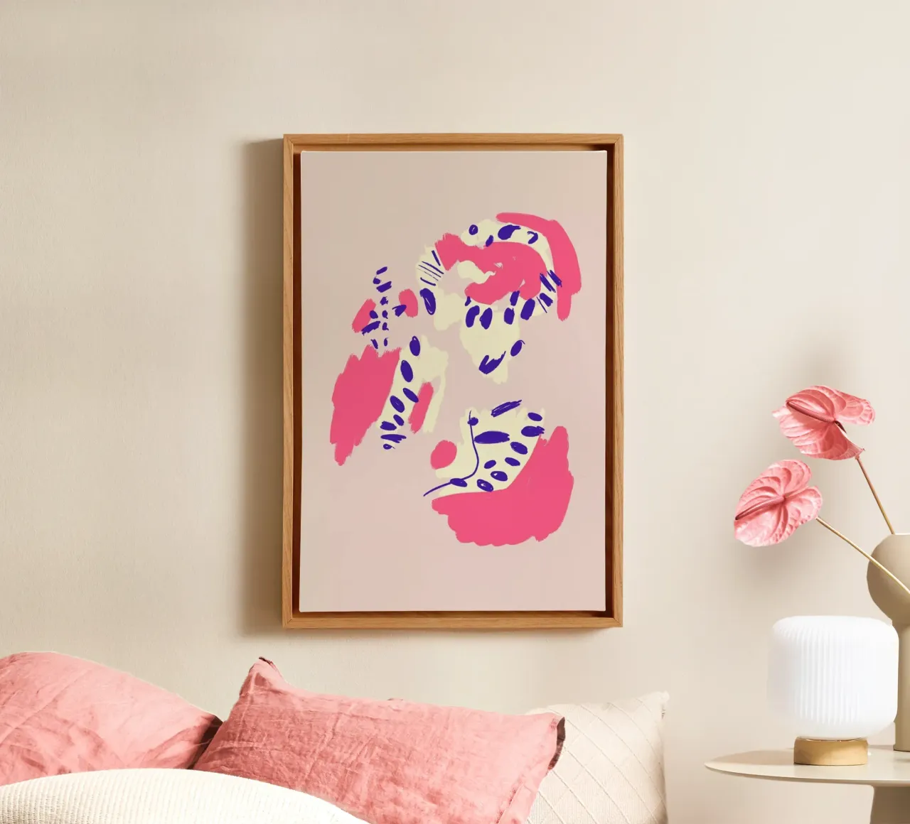 Neon Abstract tela con Cornice a cassetta da Pure