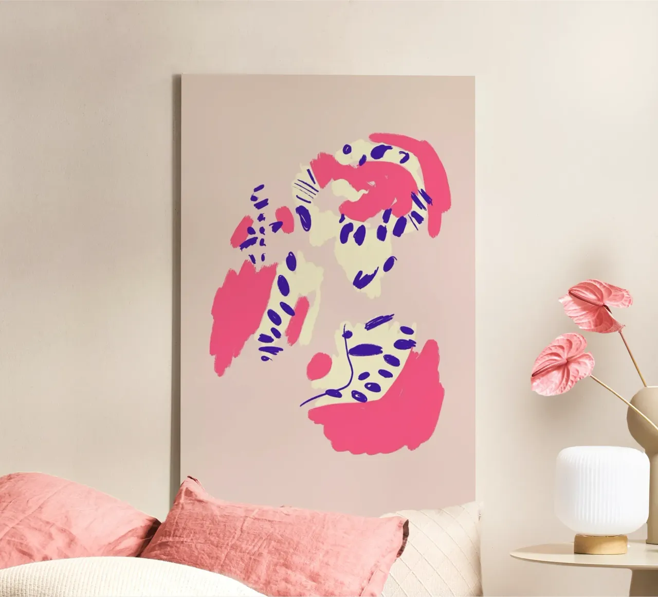 Neon Abstract tela con Cornice a cassetta da Pure