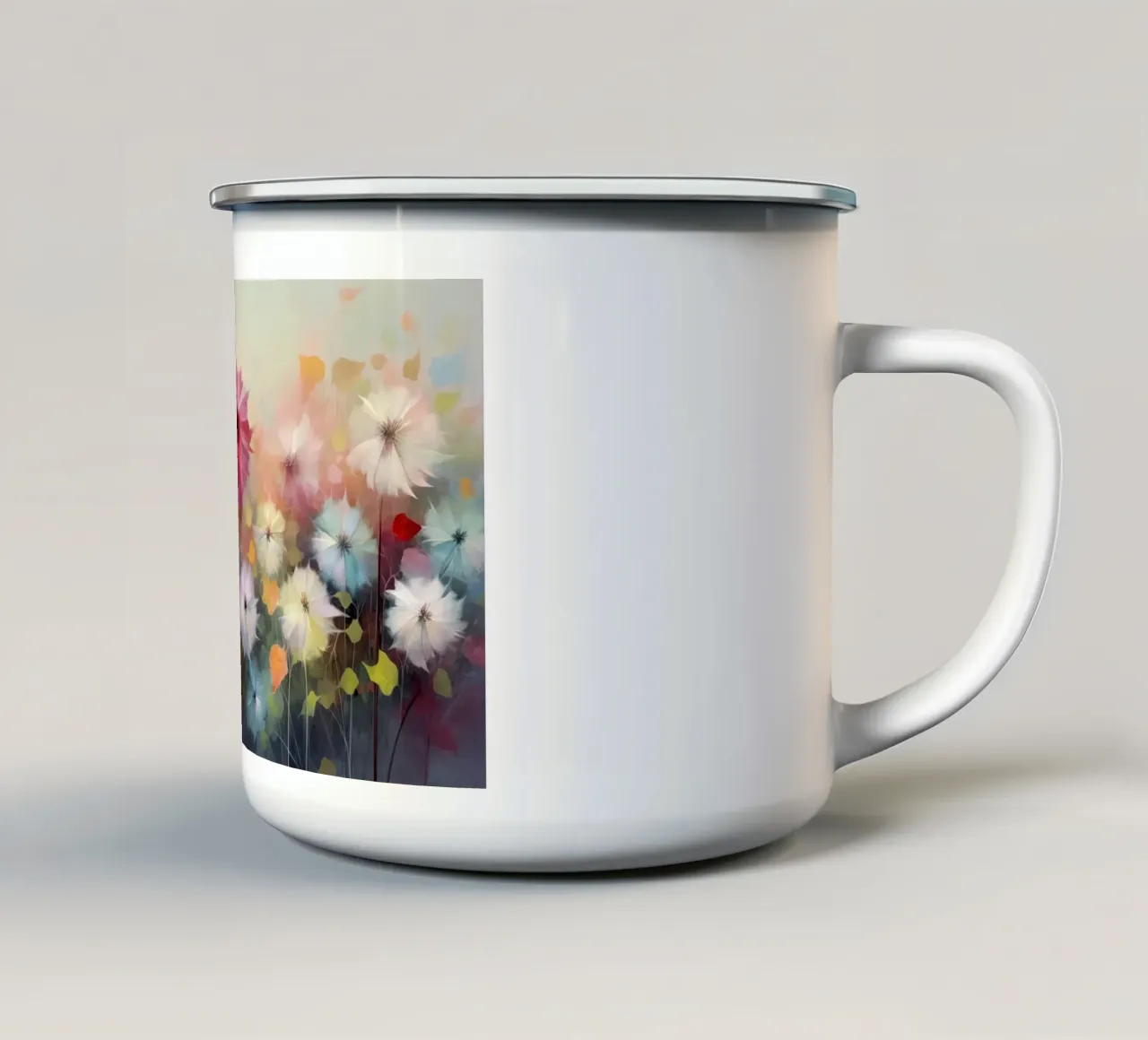 Fiori colorati tazza in smalto da Imagine