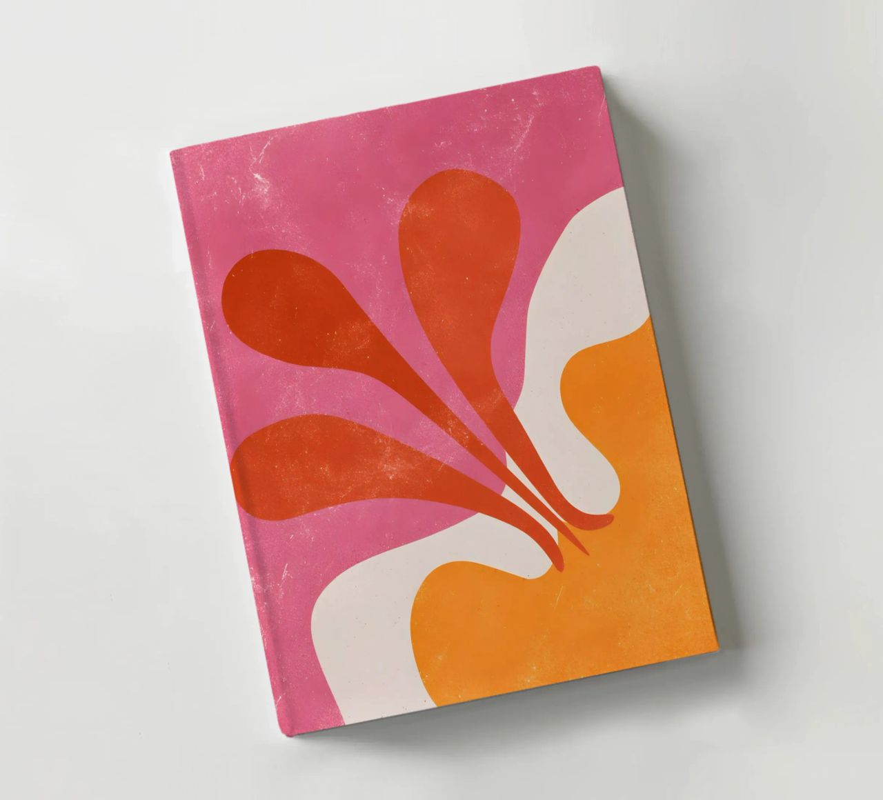 Pink and Orange abstract Notizbuch von Gypsy Galleria