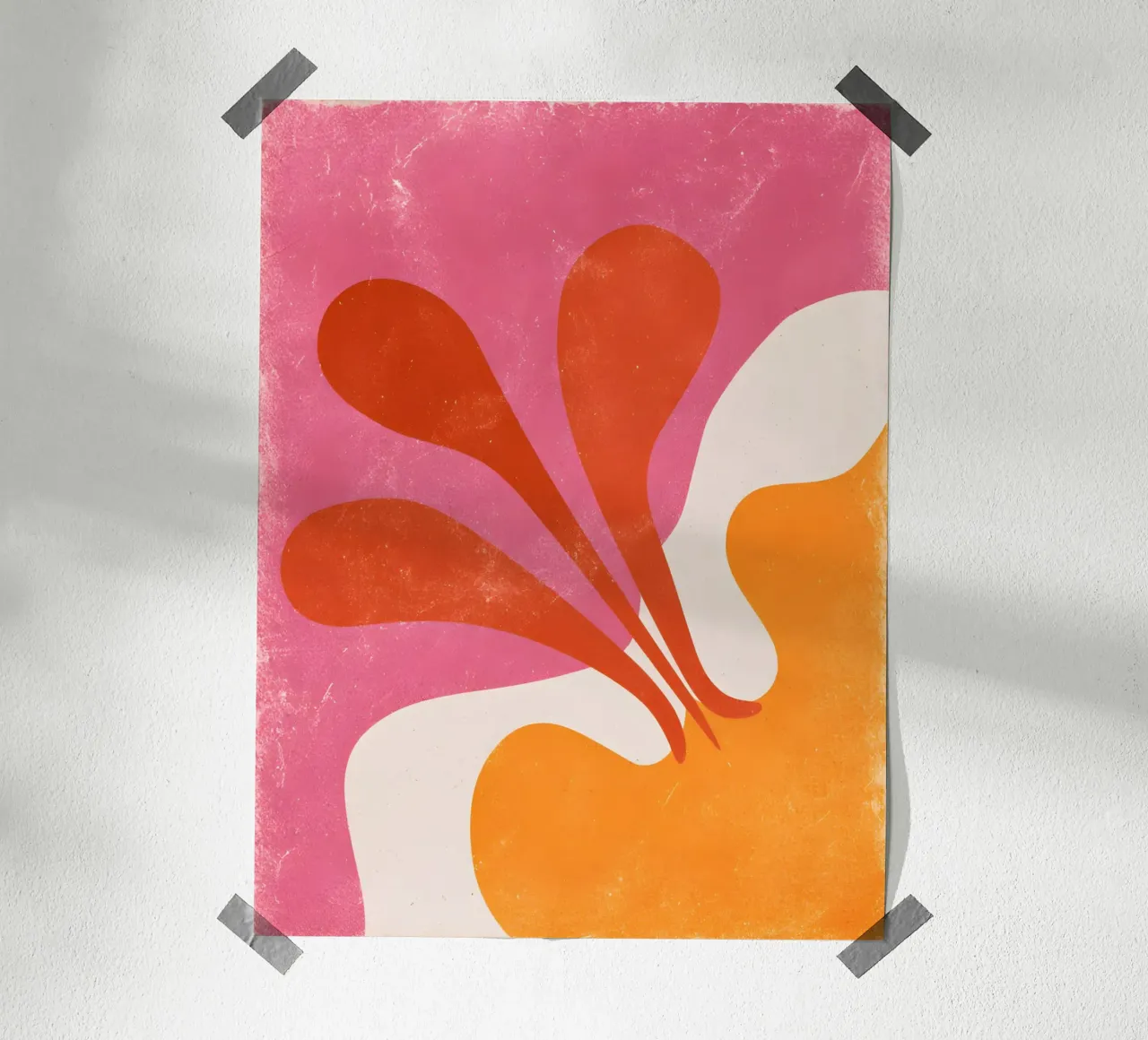 Pink and Orange abstract poster da Gypsy Galleria