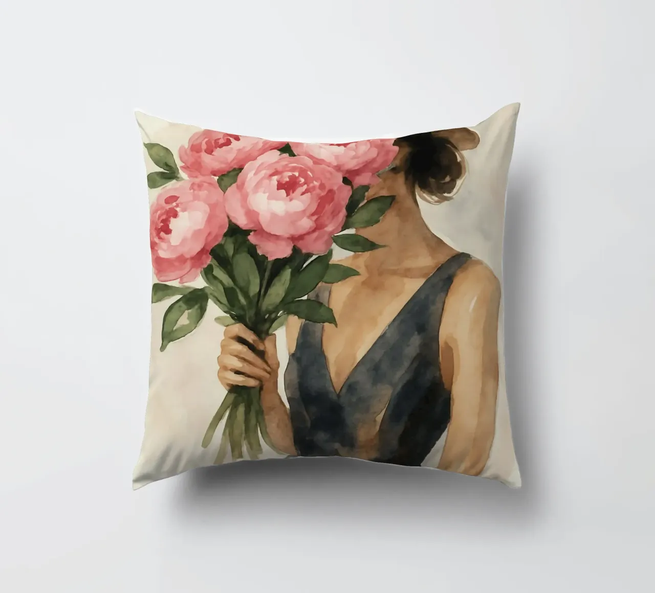Elegant Petal Veil cuscino da Mosaic Dialogue