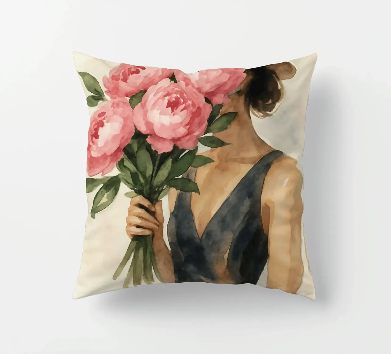 Elegant Petal Veil cuscino da Mosaic Dialogue