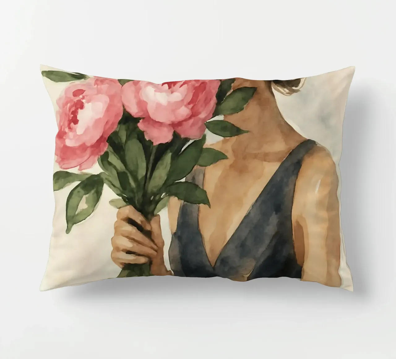 Elegant Petal Veil cuscino da Mosaic Dialogue
