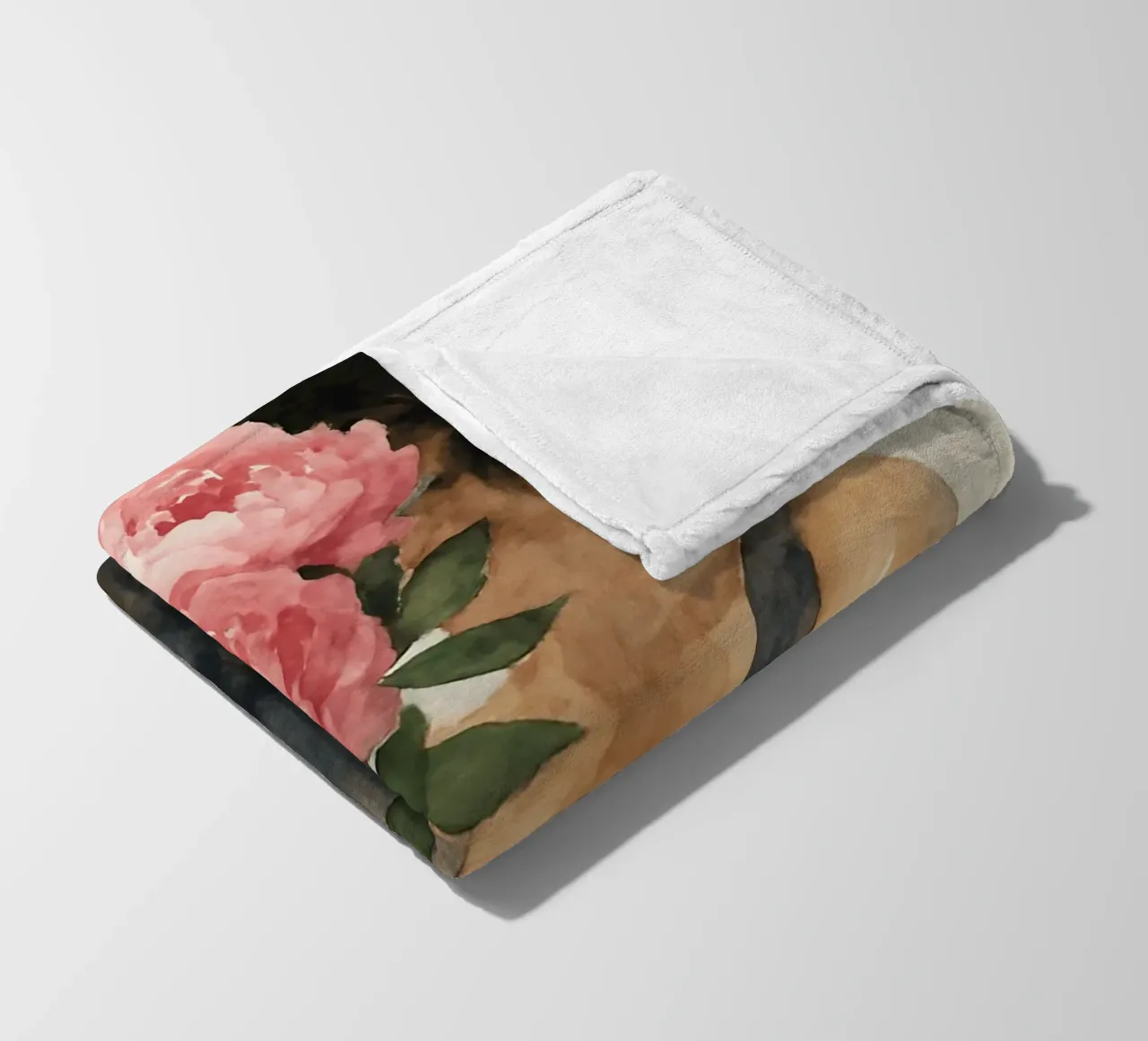 Elegant Petal Veil coperta in pile da Mosaic Dialogue