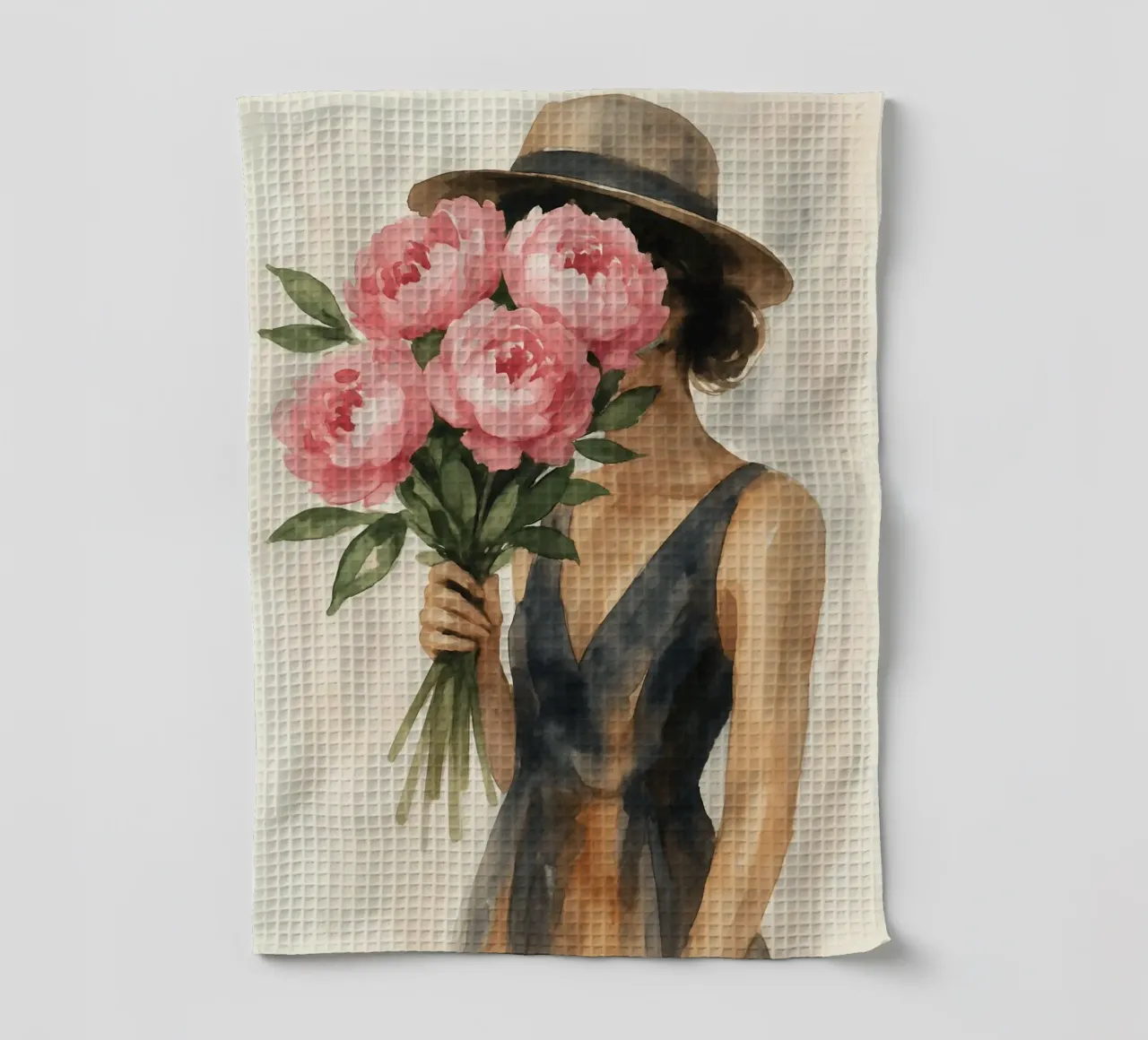 Elegant Petal Veil canovaccio da cucina da Mosaic Dialogue