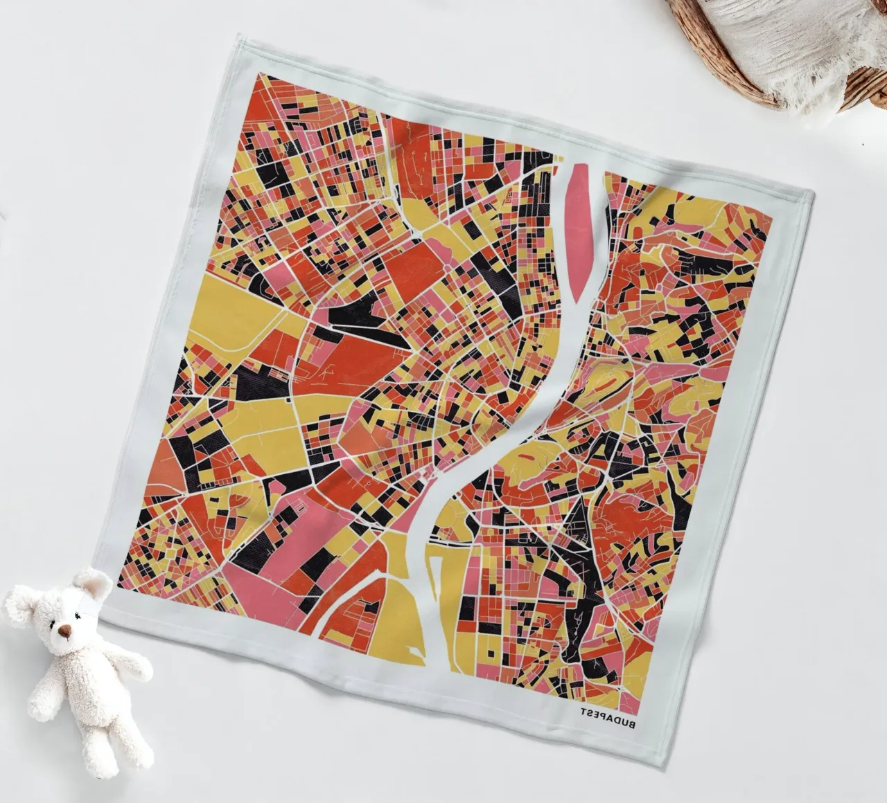 Budapest II fleece blanket by The Cartography Collection
