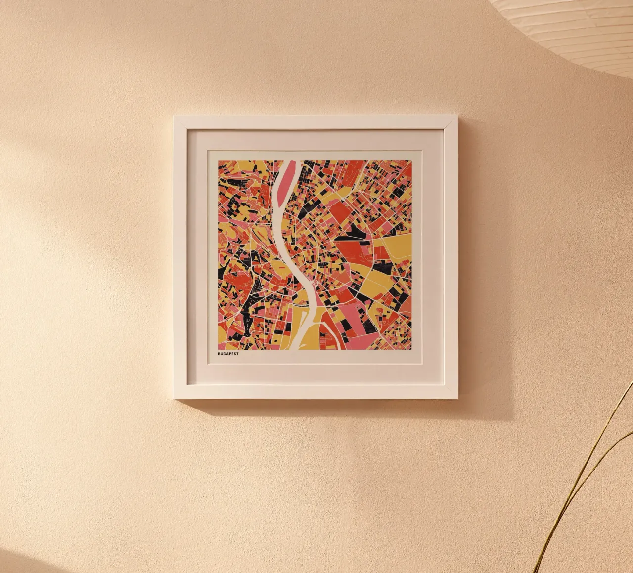 Budapest II poster con telaio in plastica da The Cartography Collection