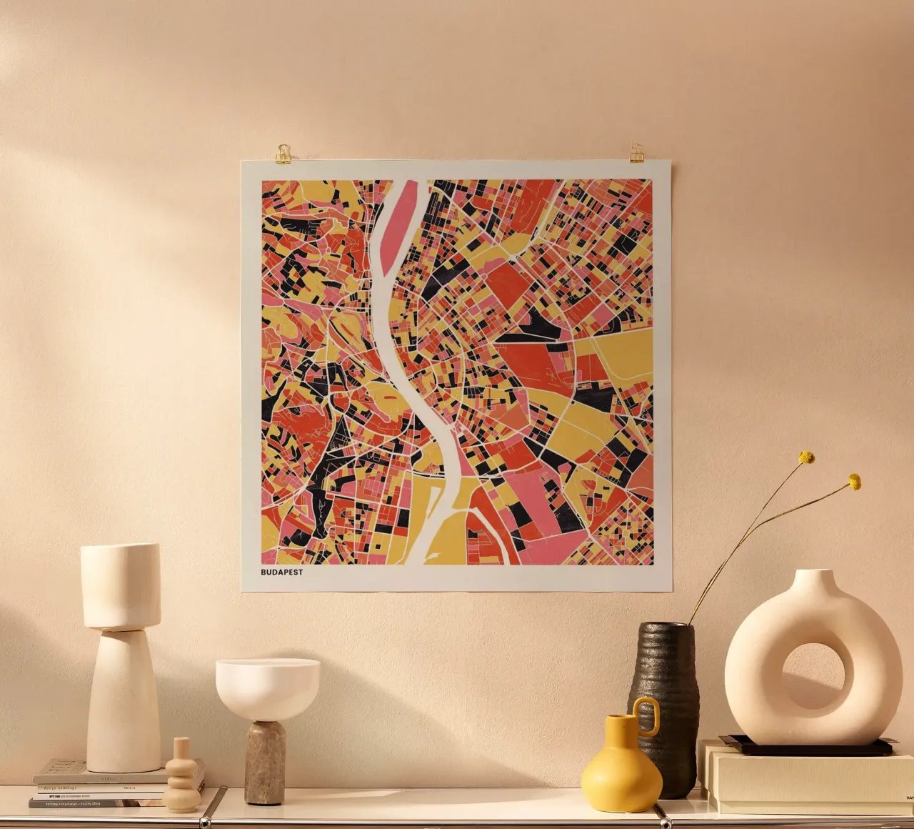 Budapest II poster con telaio in plastica da The Cartography Collection