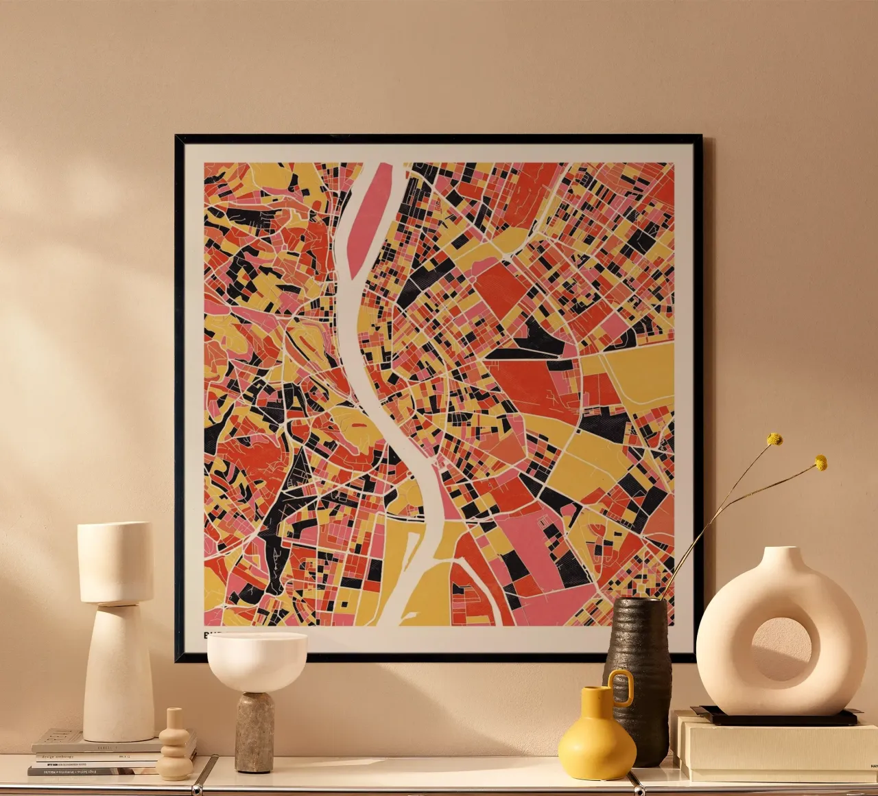 Budapest II poster con telaio in plastica da The Cartography Collection