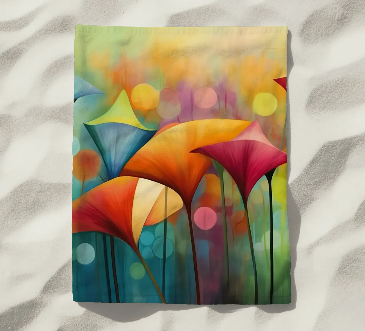 Fiori surreali telo mare da Imagine
