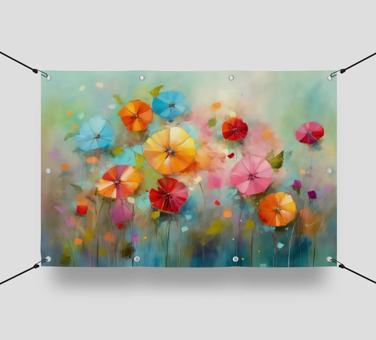 Fiori allegri telo in pvc da Imagine