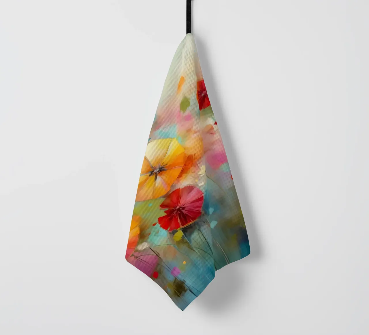 Fiori allegri canovaccio da cucina da Imagine