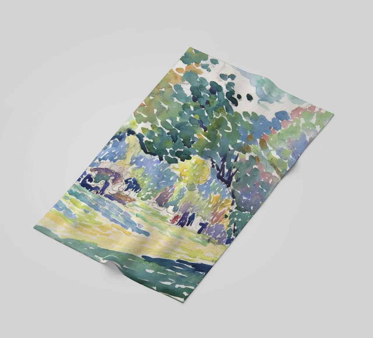 Landscape (1904) - Henri-Edmond Cross beach towel by Venus Art