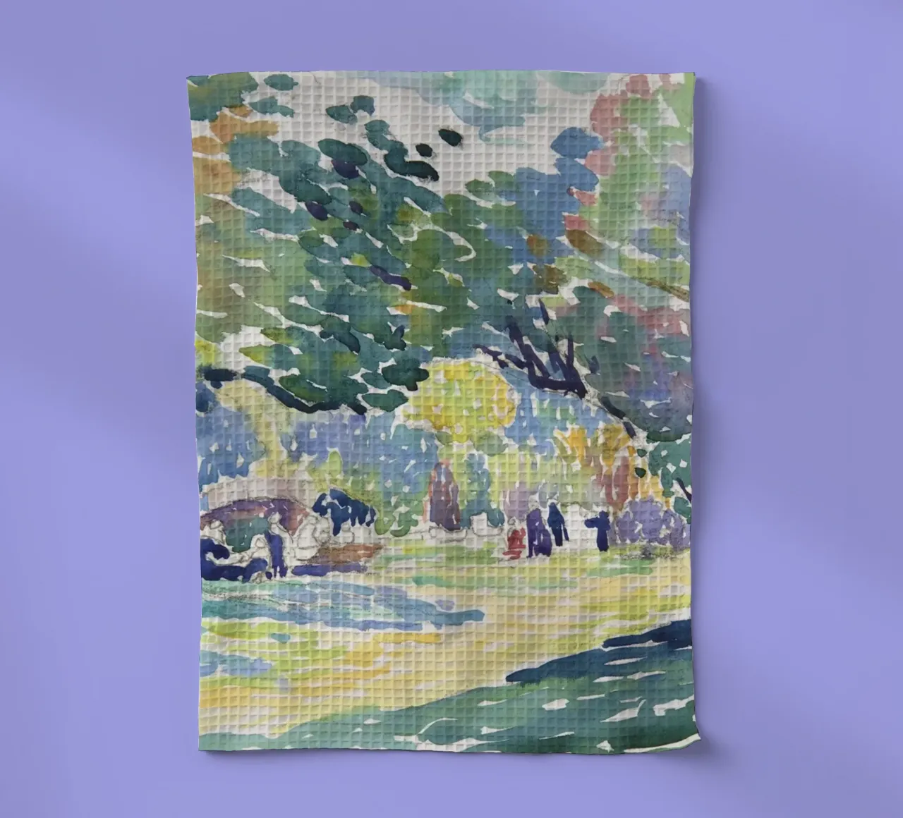 Landscape (1904) - Henri-Edmond Cross tea towel by Venus Art
