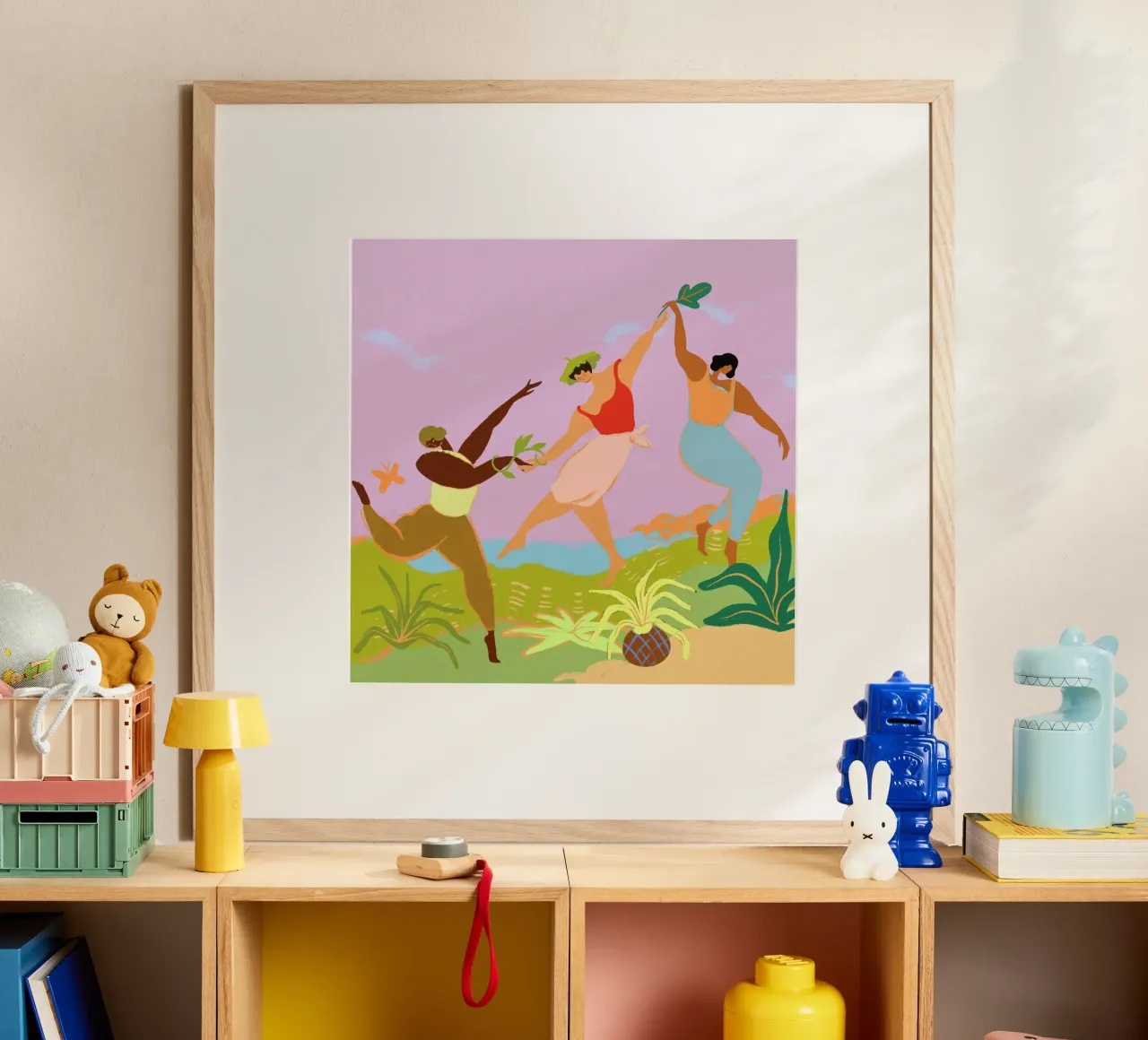 Nature's Frolic poster con telaio in legno da Arty Guava