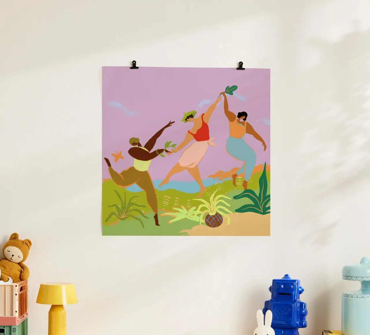 Nature's Frolic poster con telaio in legno da Arty Guava