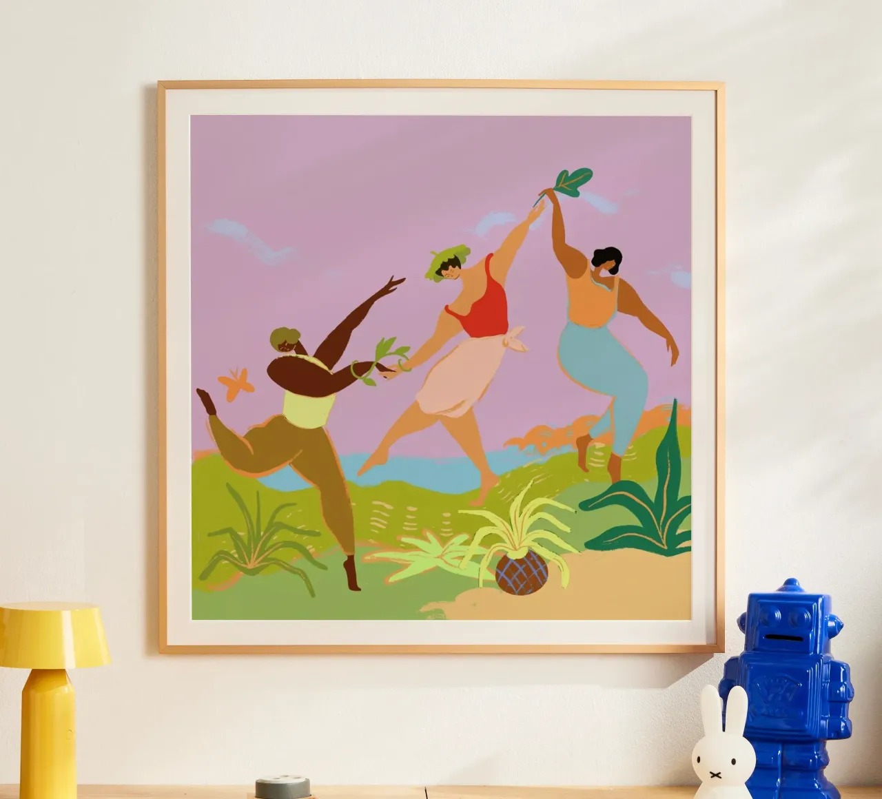 Nature's Frolic poster con telaio in legno da Arty Guava