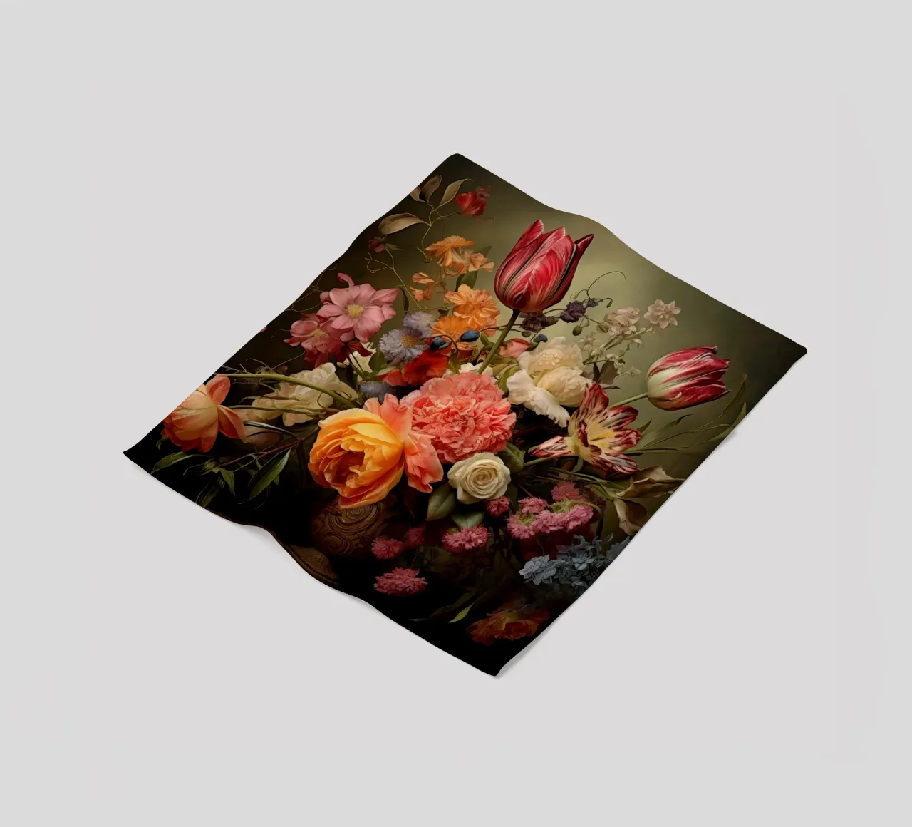 Natura morta con fiori coperta in pile da Imagine
