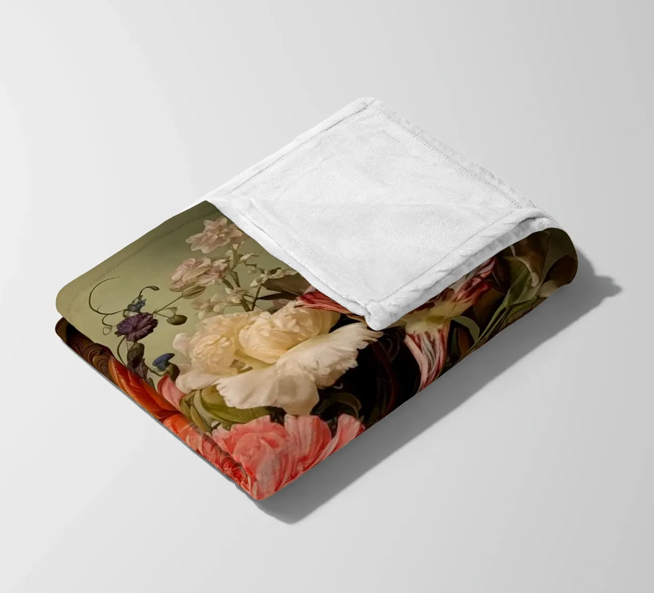 Natura morta con fiori coperta in pile da Imagine