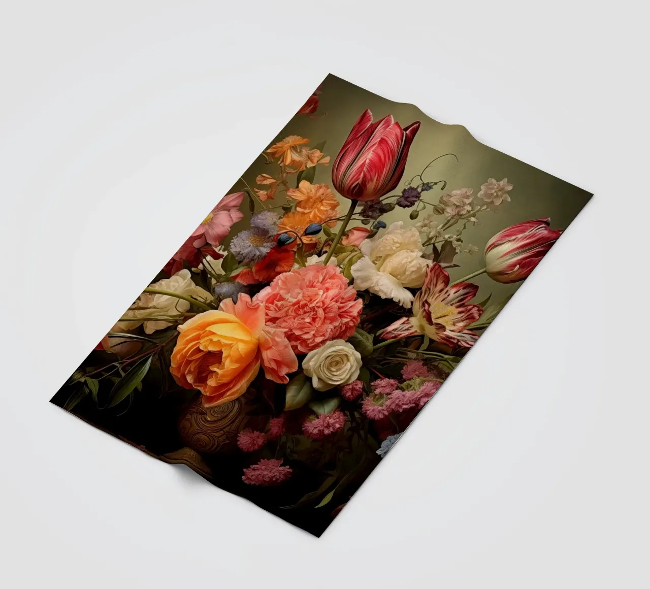 Natura morta con fiori coperta in pile da Imagine