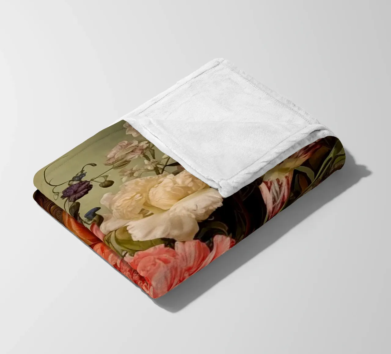 Natura morta con fiori coperta in pile da Imagine