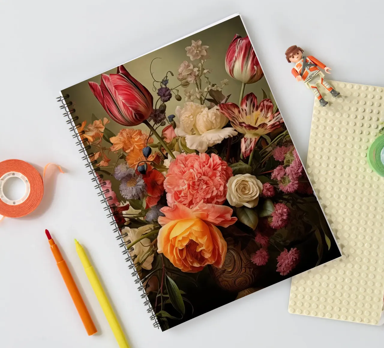 Still life with flowers spiral notebook by Imagine