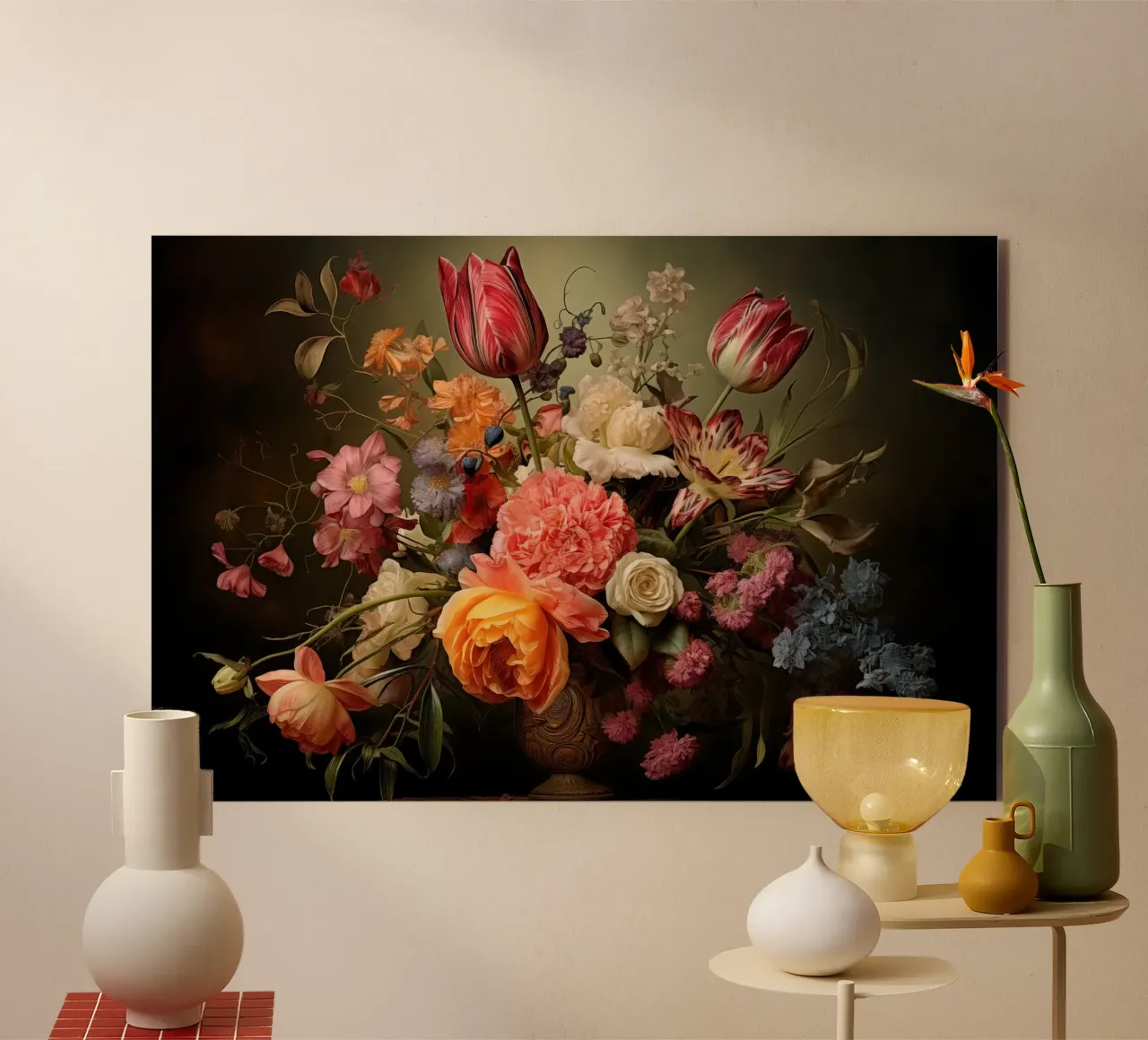 Still life with flowers alu-dibond by Imagine