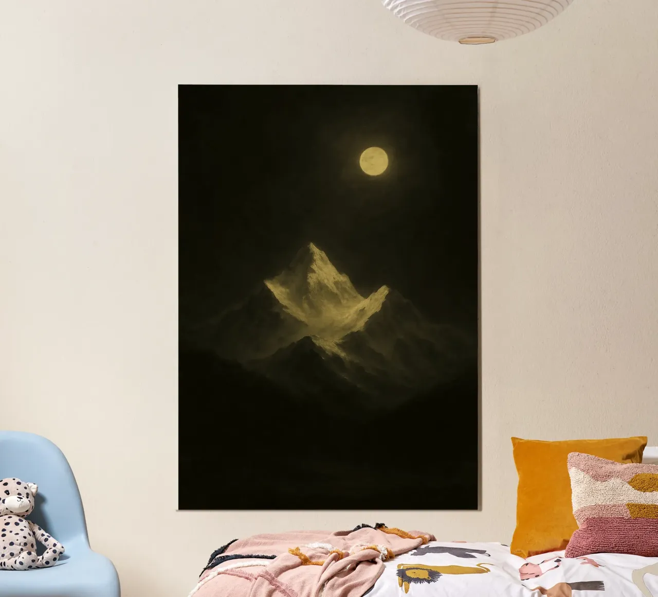 Lunar Peaks Alu-Dibond von Mosaic Dialogue