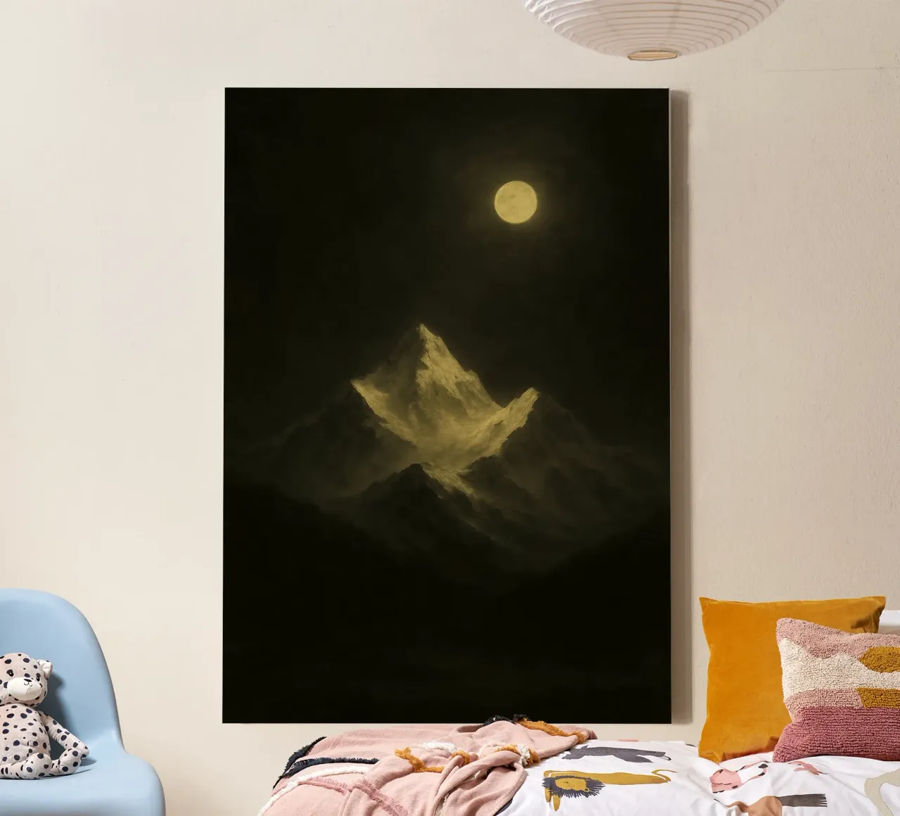 Lunar Peaks tela con Cornice a cassetta da Mosaic Dialogue