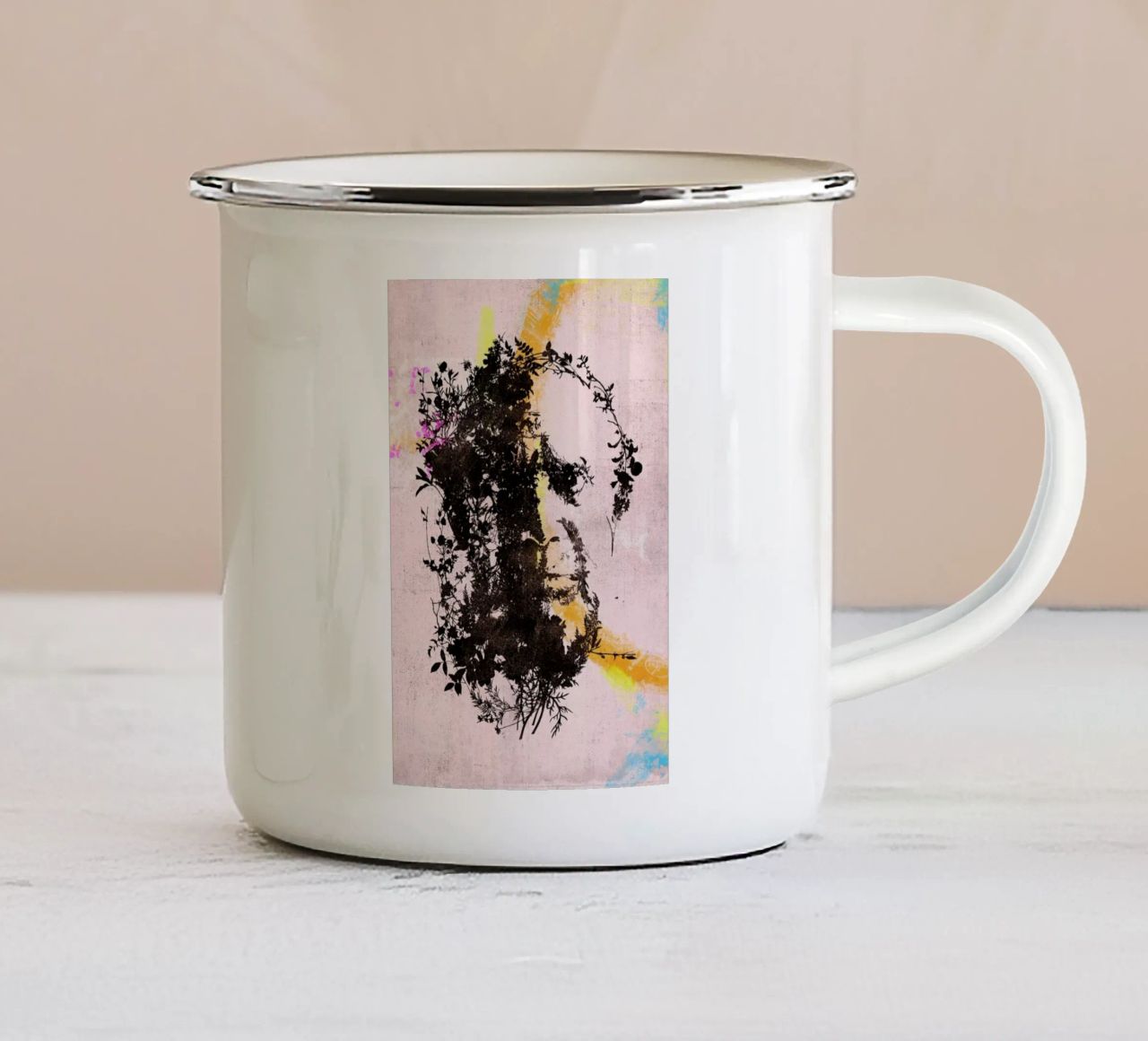 Picasso 1 tazza in smalto da Carlos Quitério