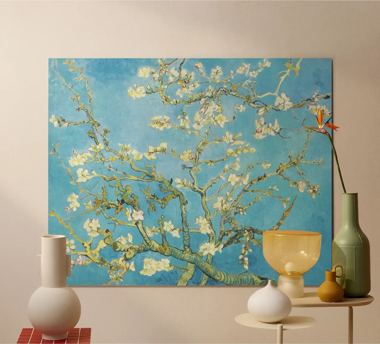 "Mandorlo in fiore (1890) - Stampa d'arte Van Gogh poster con telaio in plastica da Classic Art Prints