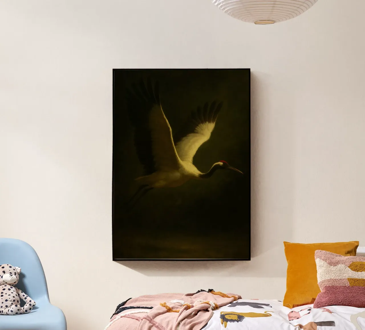 Majestic Crane in Flight Acryl-Glas von Mosaic Dialogue