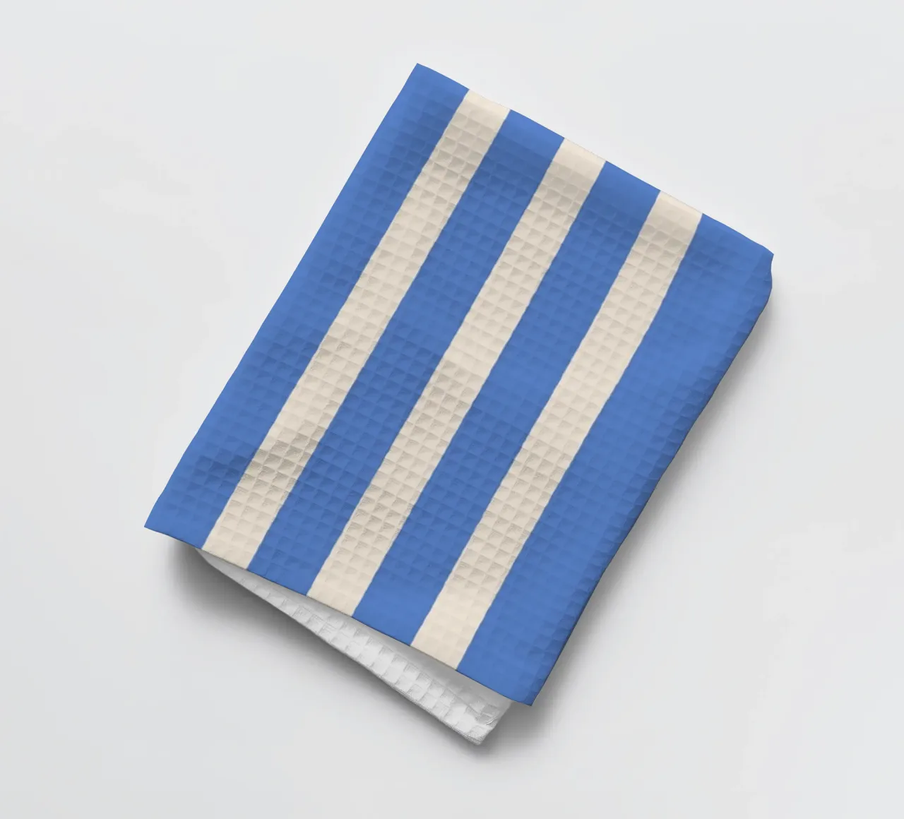 Motif simple de rayures - Blanc Bleu torchon de MoonlightPrint