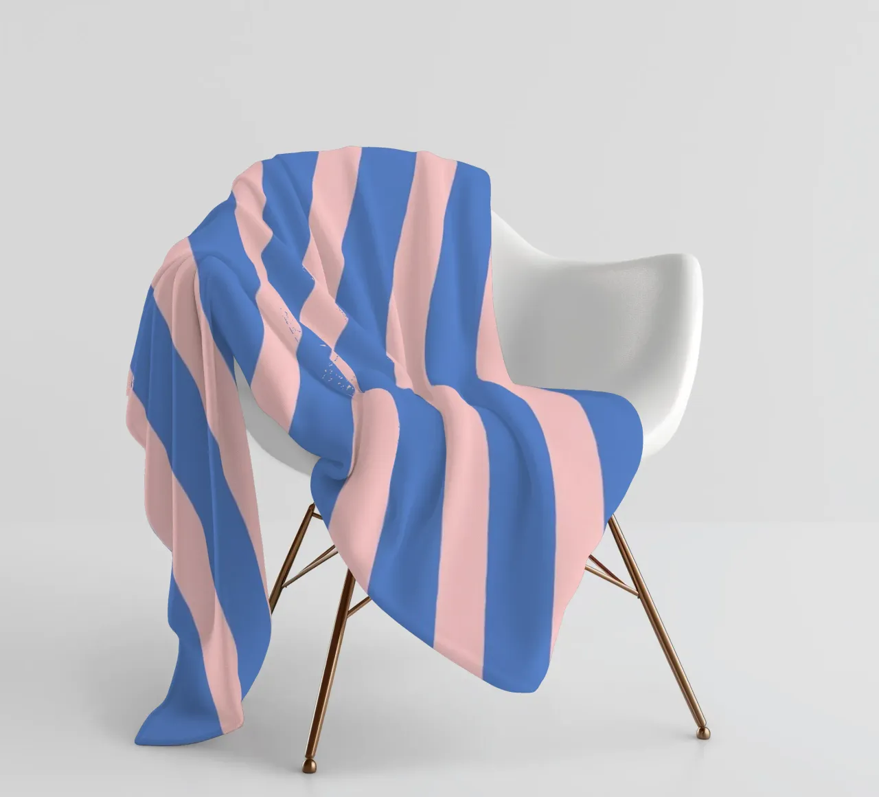 Motivo a strisce semplici - Rosa Blu coperta in pile da MoonlightPrint