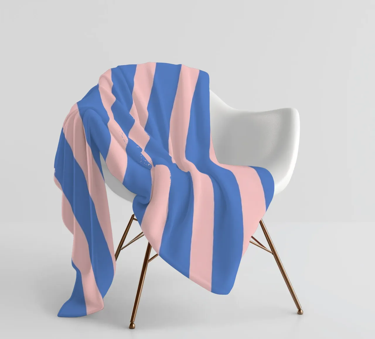 Motivo a strisce semplici - Rosa Blu coperta in pile da MoonlightPrint