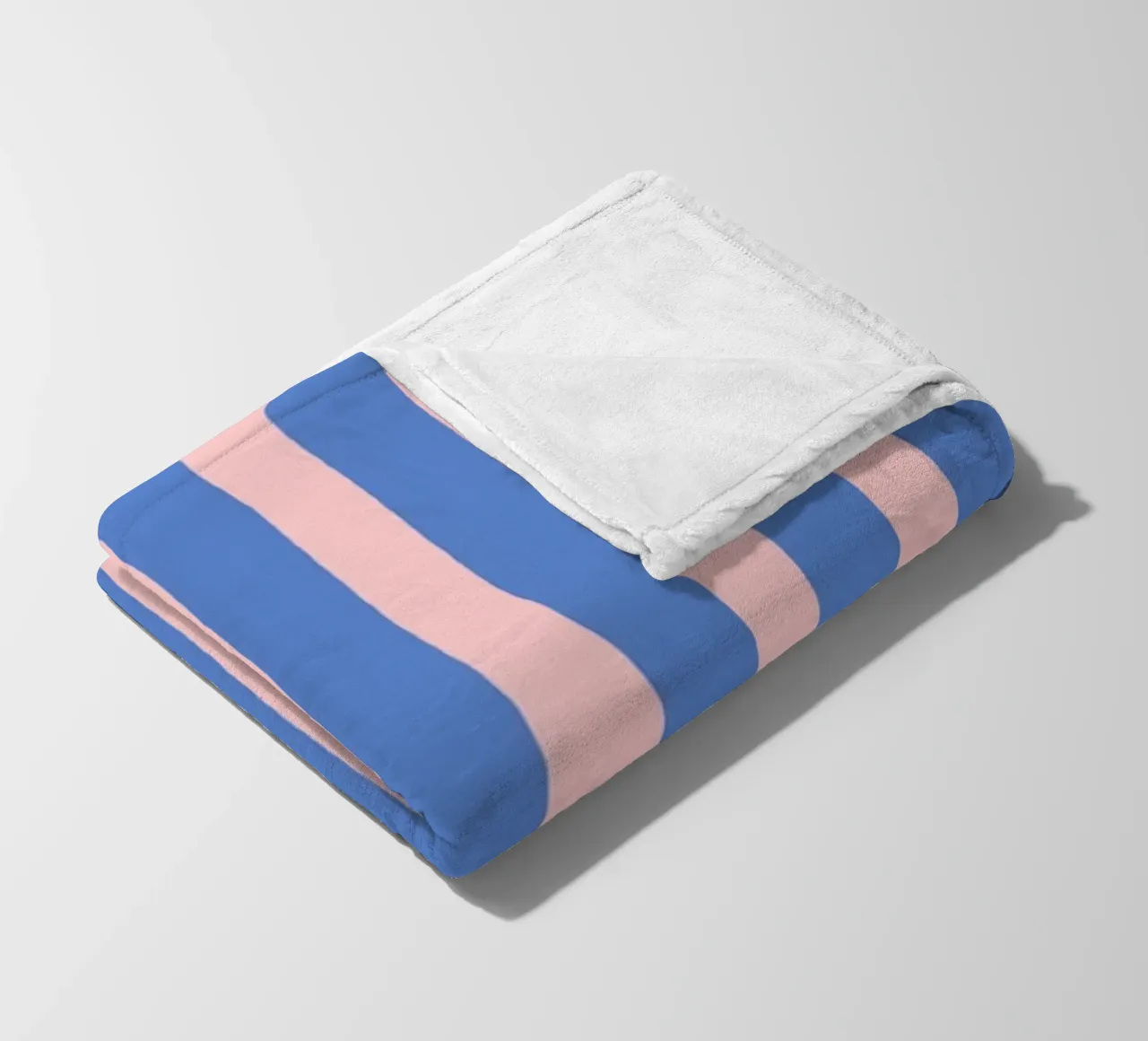 Motivo a strisce semplici - Rosa Blu coperta in pile da MoonlightPrint