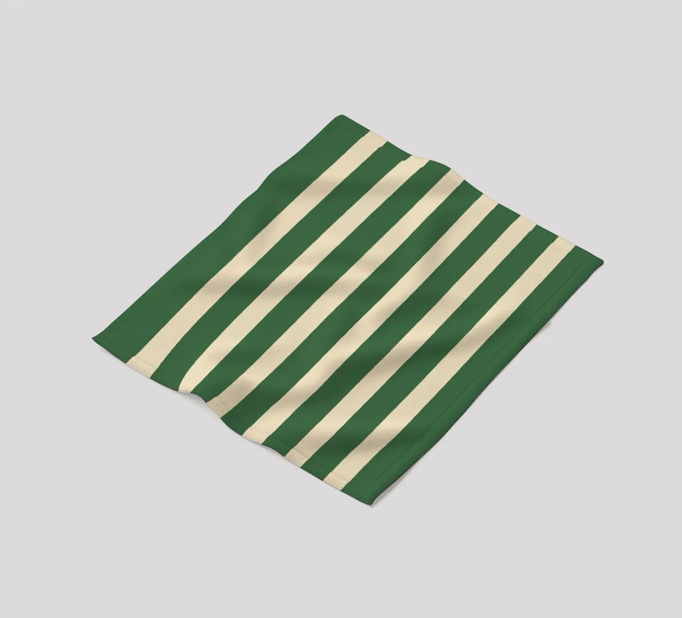 Simple Stripes Pattern - Green fleece blanket by MoonlightPrint