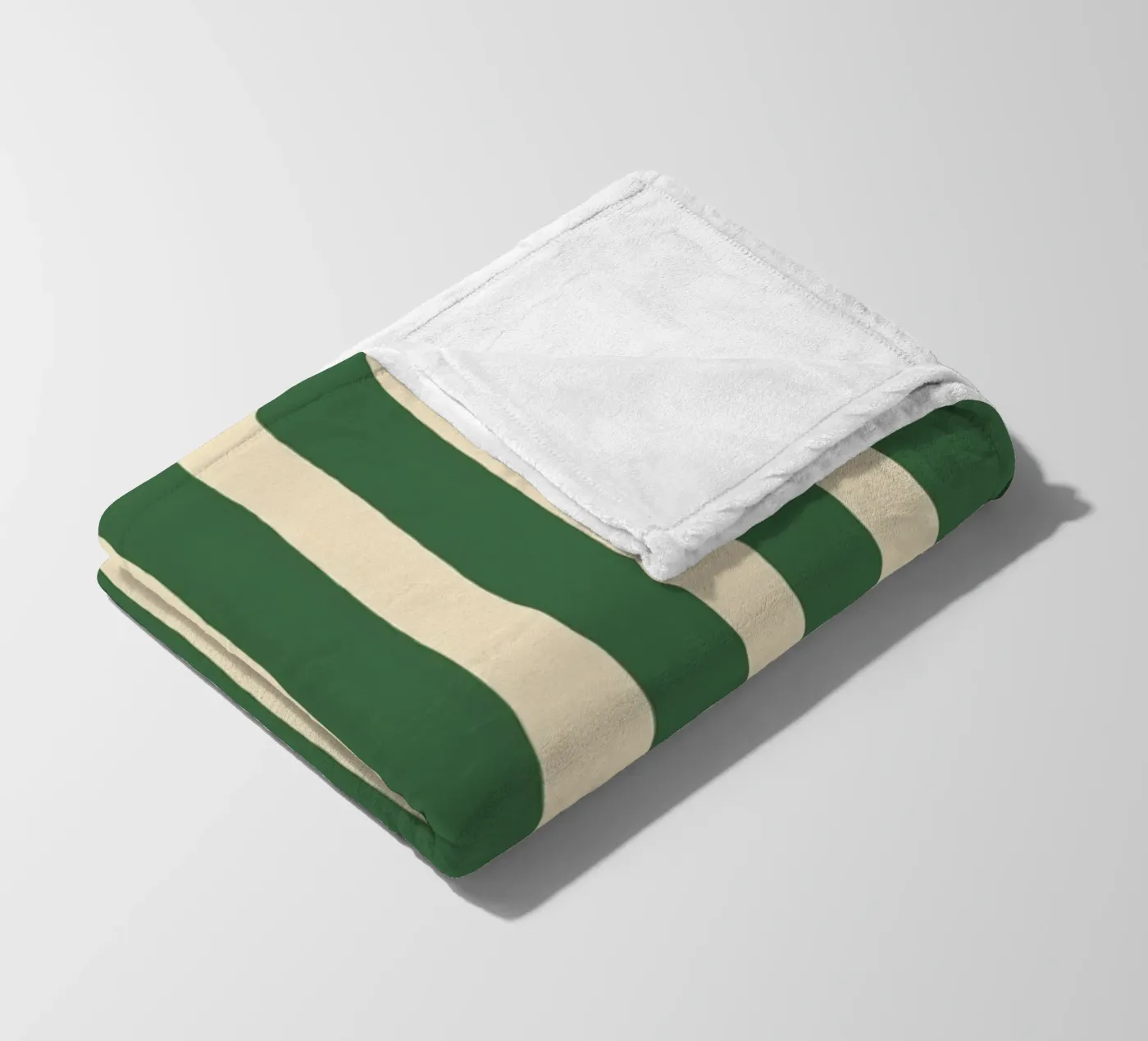 Simple Stripes Pattern - Green fleece blanket by MoonlightPrint