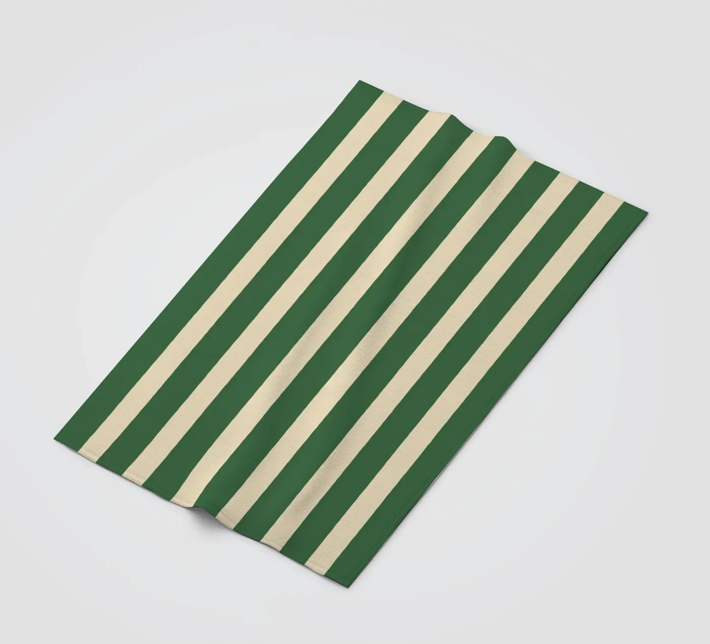 Simple Stripes Pattern - Green fleece blanket by MoonlightPrint
