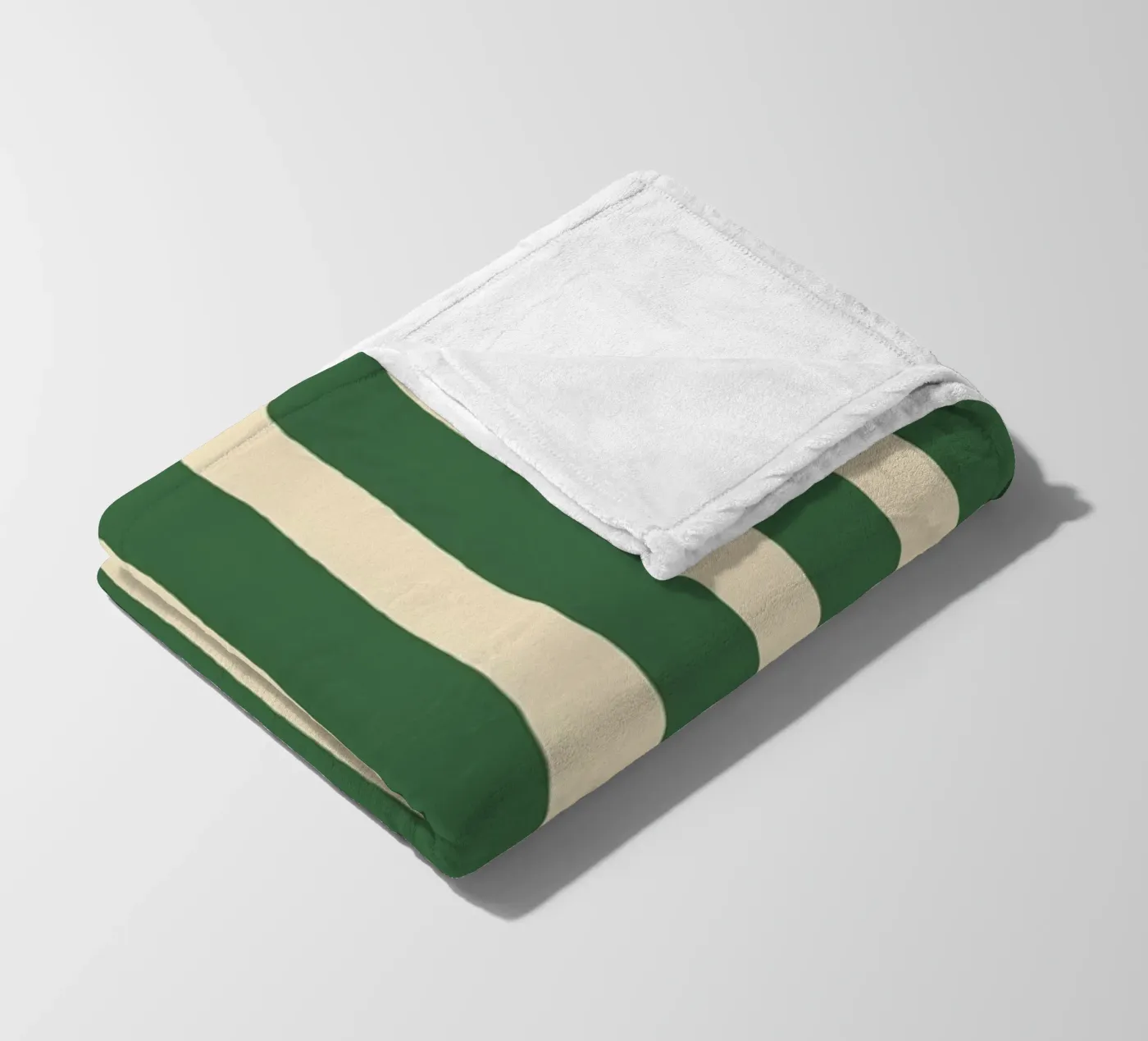 Simple Stripes Pattern - Green fleece blanket by MoonlightPrint