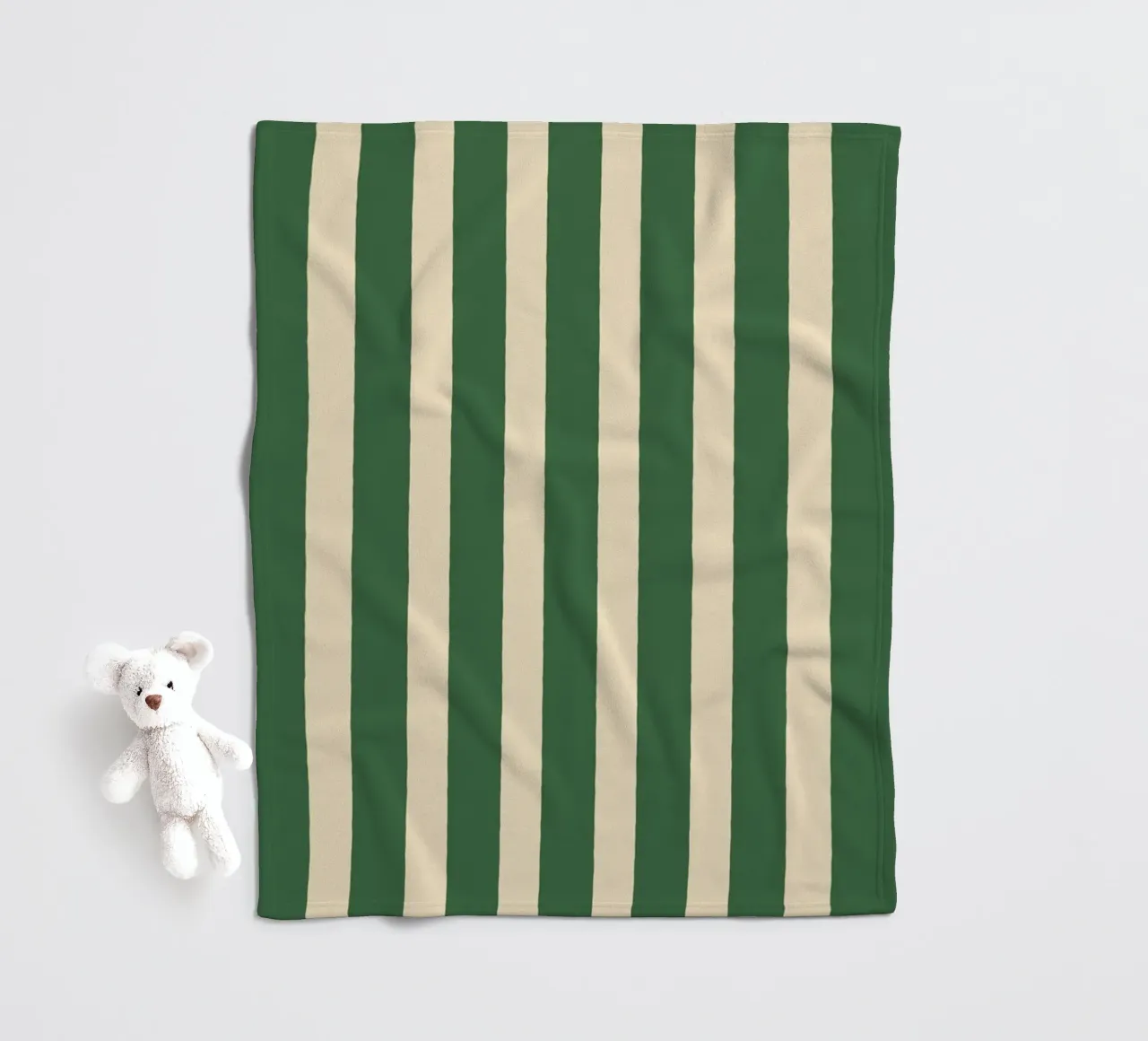 Motivo a righe semplici - Verde coperta in pile da MoonlightPrint