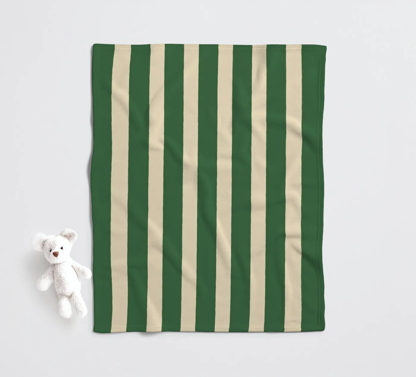 Simple Stripes Pattern - Green fleece blanket by MoonlightPrint