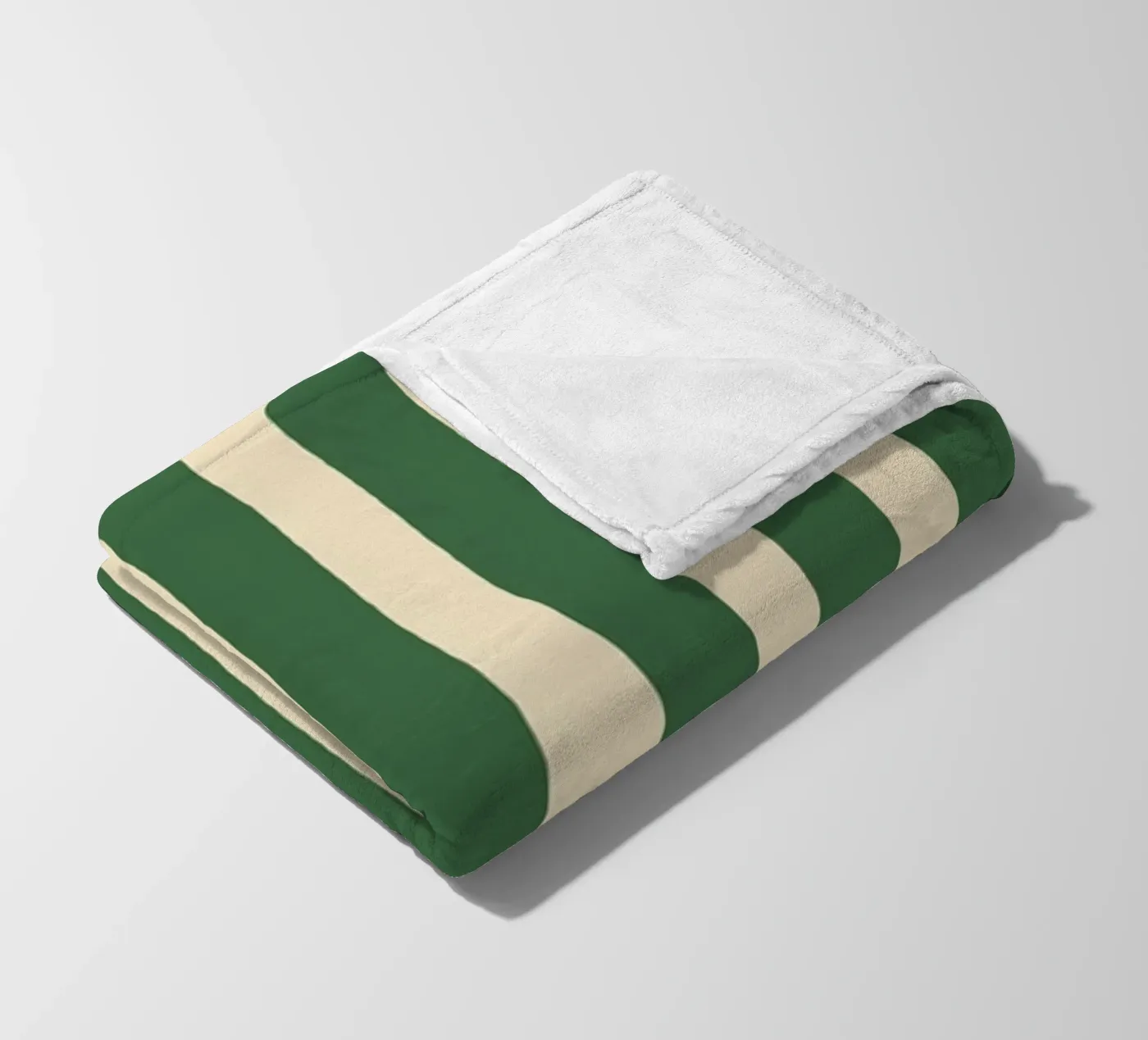 Simple Stripes Pattern - Green fleece blanket by MoonlightPrint