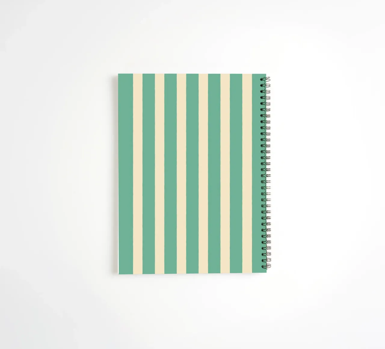 Simple Stripes Pattern - Light Green spiral notebook by MoonlightPrint
