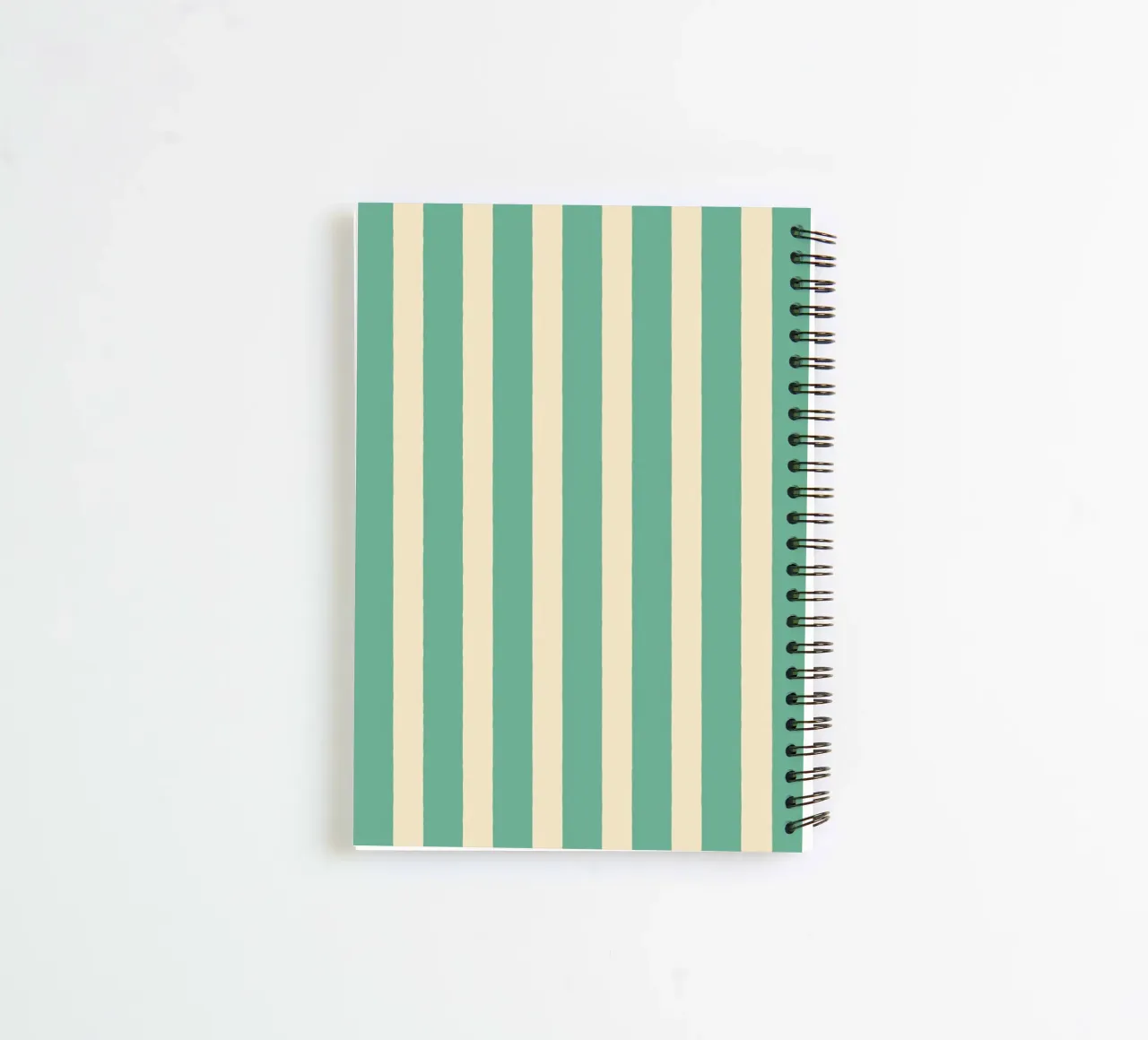 Simple Stripes Pattern - Light Green spiral notebook by MoonlightPrint