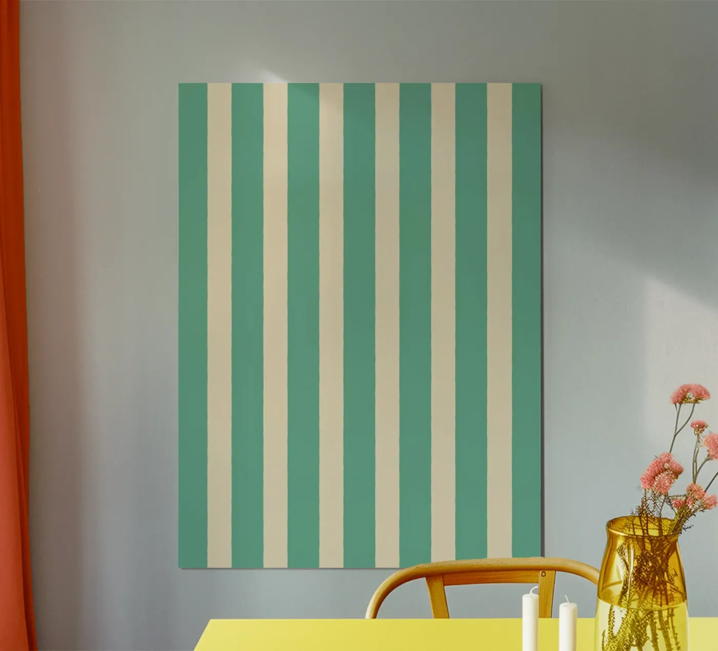 Simple Stripes Pattern - Light Green poster by MoonlightPrint