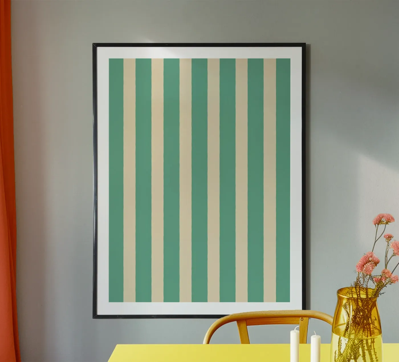 Simple Stripes Pattern - Light Green poster by MoonlightPrint