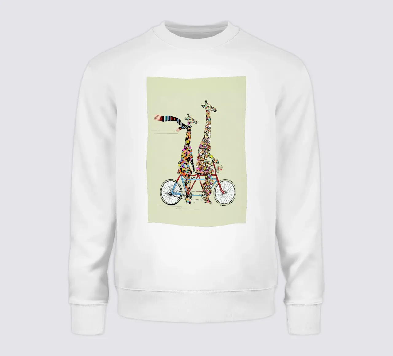 giraffes days lets tandem sweatshirt by Brian Buckley