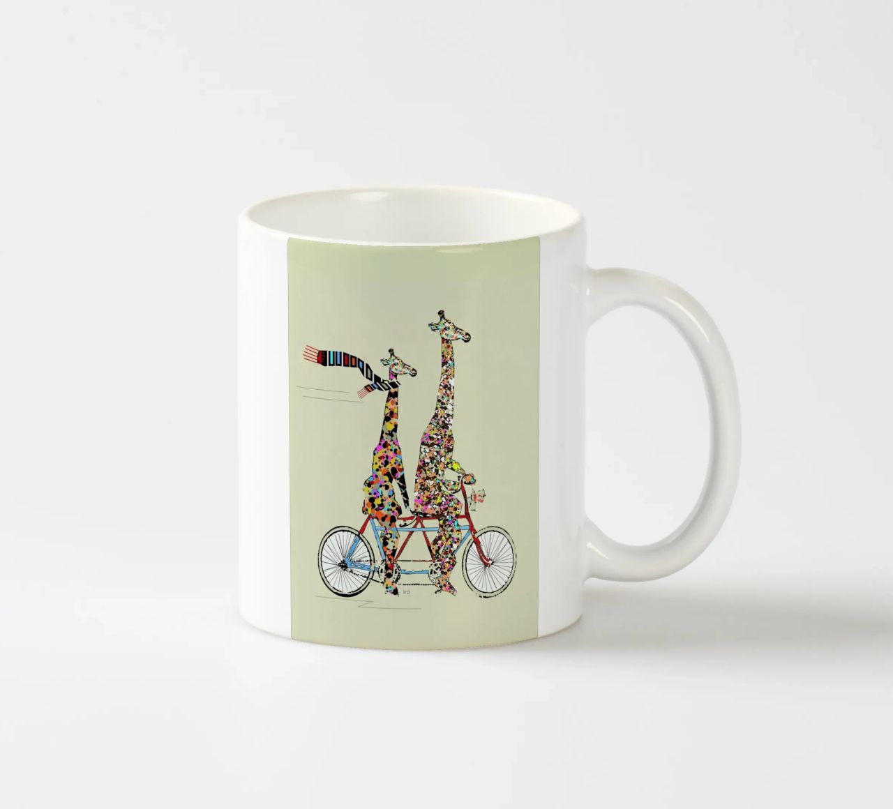 giraffes days lets tandem tazza in ceramica da Brian Buckley